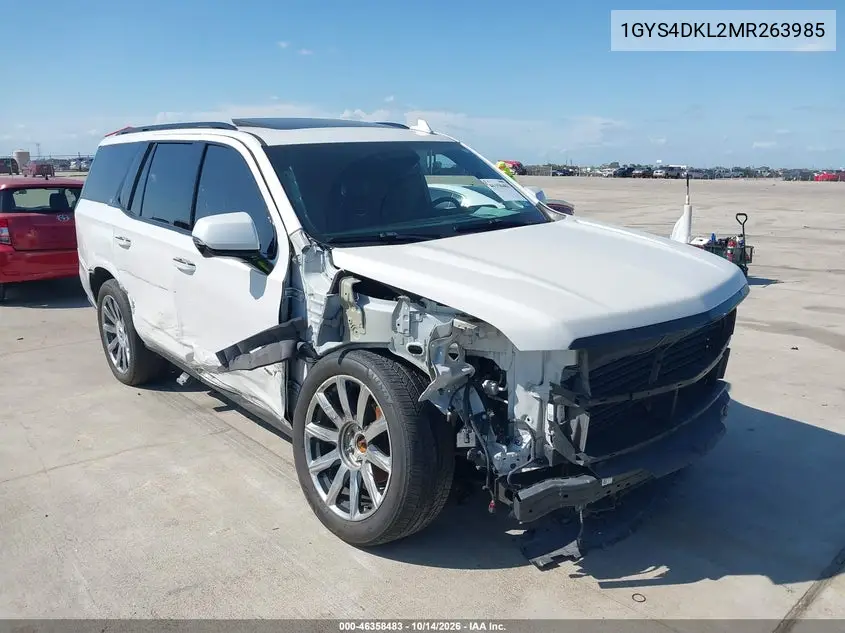 CADILLAC ESCALADE 2021, VIN 1GYS4DKL2MR263985