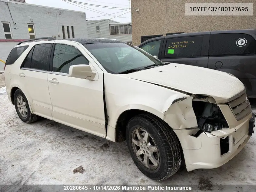 CADILLAC SRX 2008, VIN 1GYEE437480177695