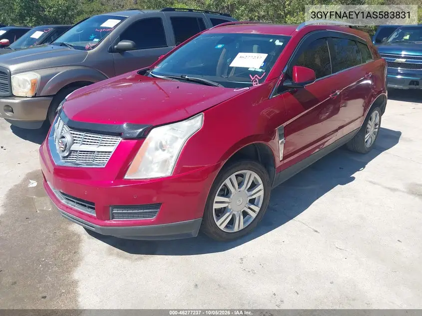 2010 CADILLAC SRX VIN 3GYFNAEY1AS583831 — фото 2