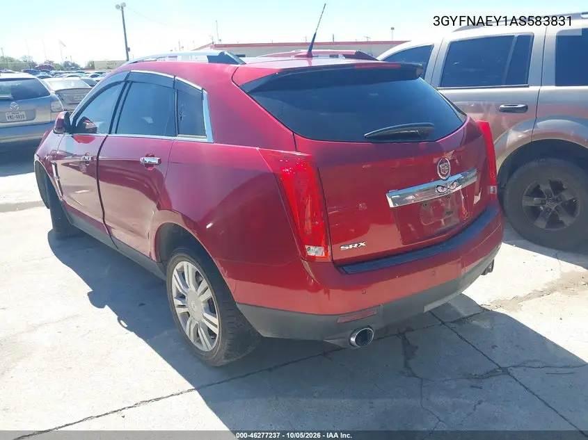 2010 CADILLAC SRX VIN 3GYFNAEY1AS583831 — фото 3