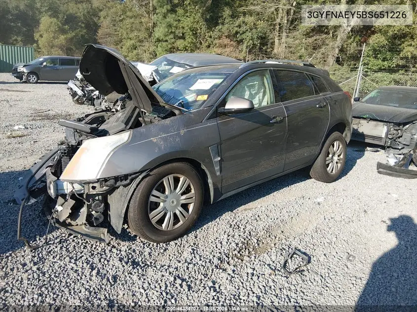 2011 CADILLAC SRX VIN 3GYFNAEY5BS651226 — фото 2