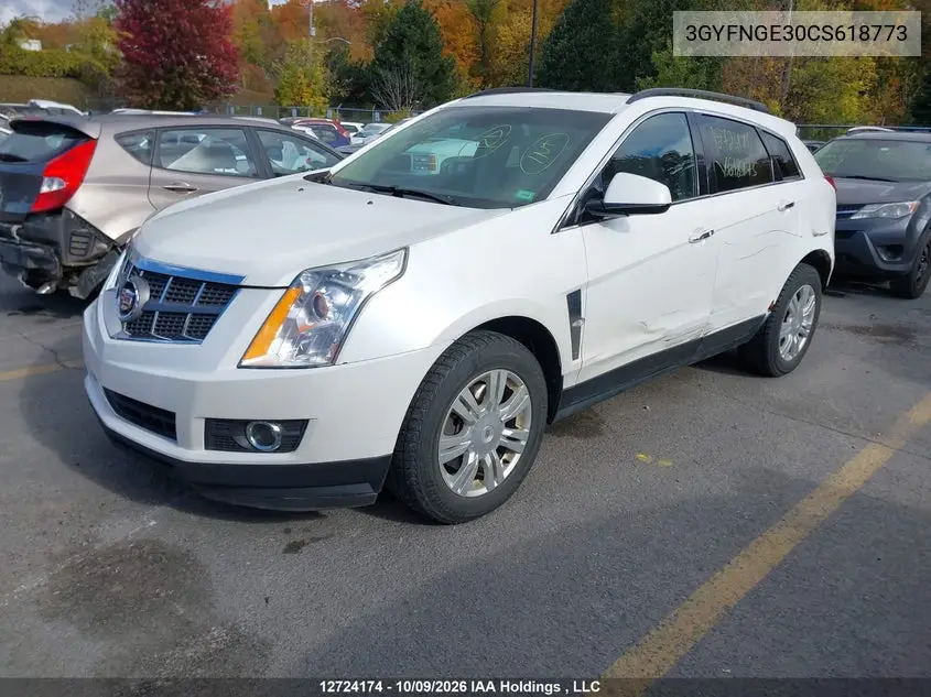 2012 CADILLAC SRX VIN 3GYFNGE30CS618773 — фото 2