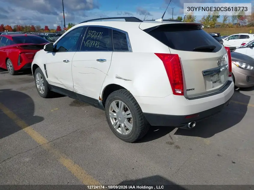 2012 CADILLAC SRX VIN 3GYFNGE30CS618773 — фото 3