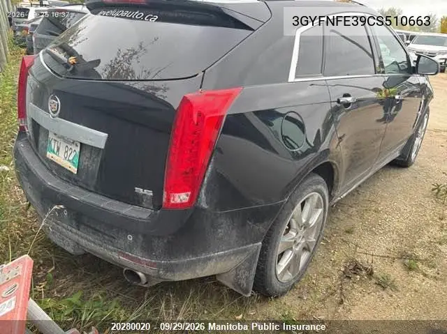 2012 CADILLAC SRX VIN 3GYFNFE39CS510663 — фото 4