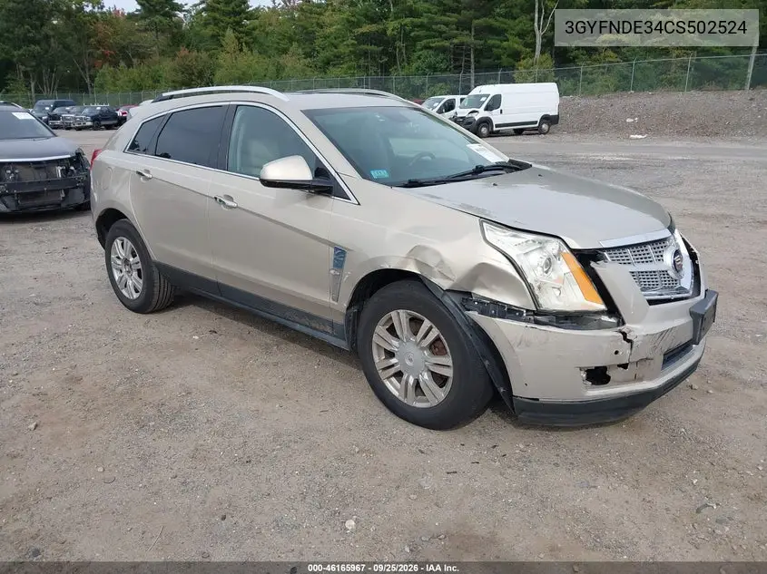 CADILLAC SRX 2012, VIN 3GYFNDE34CS502524