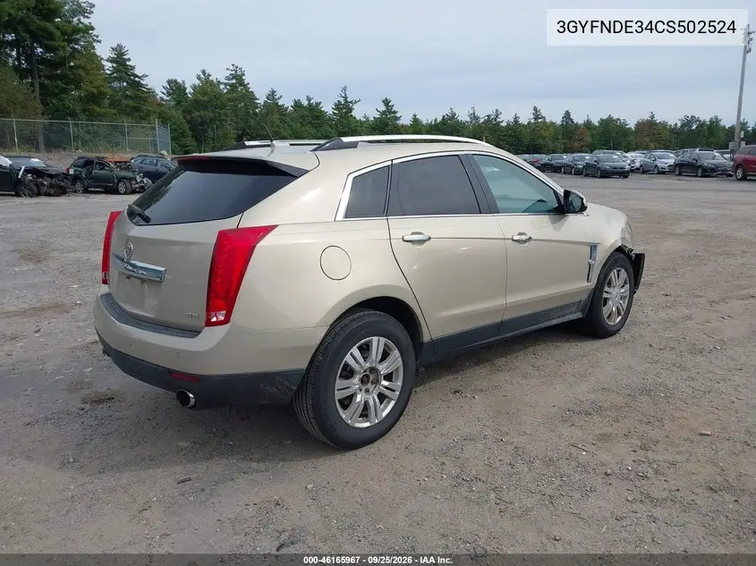 2012 CADILLAC SRX VIN 3GYFNDE34CS502524 — фото 4