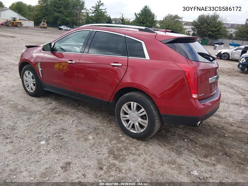 CADILLAC SRX 2012, VIN 3GYFNAE33CS586172