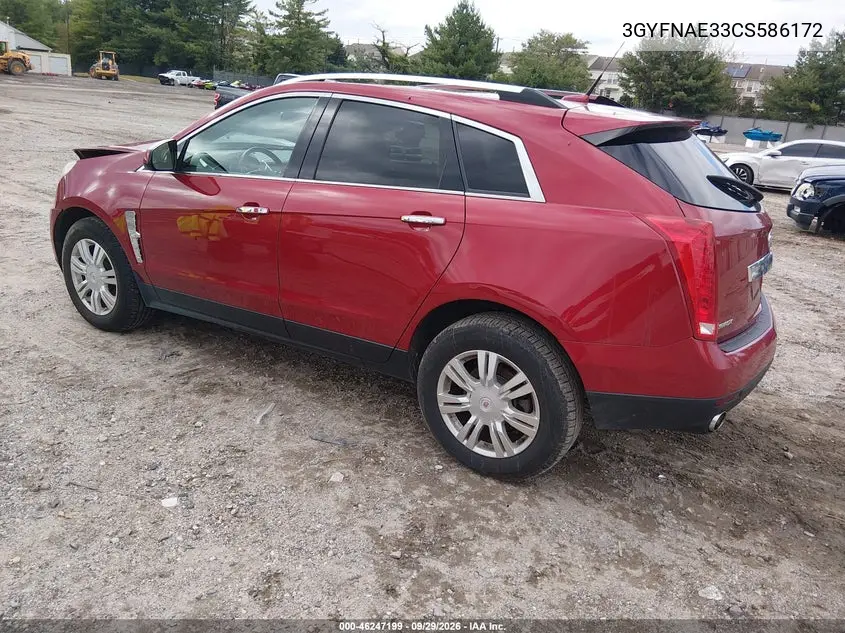 2012 CADILLAC SRX VIN 3GYFNAE33CS586172 — фото 3