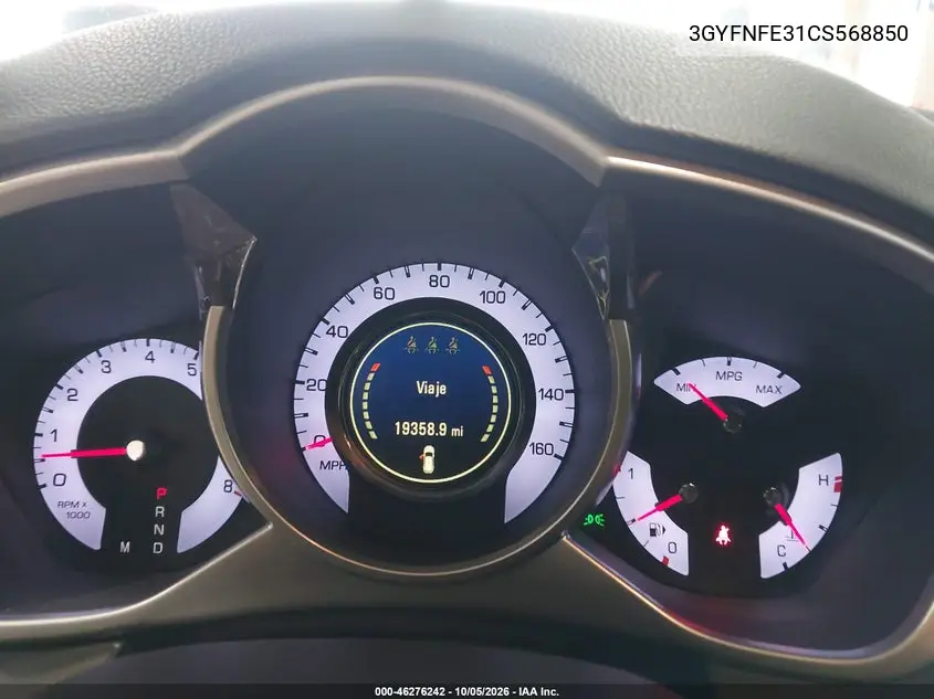 2012 CADILLAC SRX VIN 3GYFNFE31CS568850 — фото 7