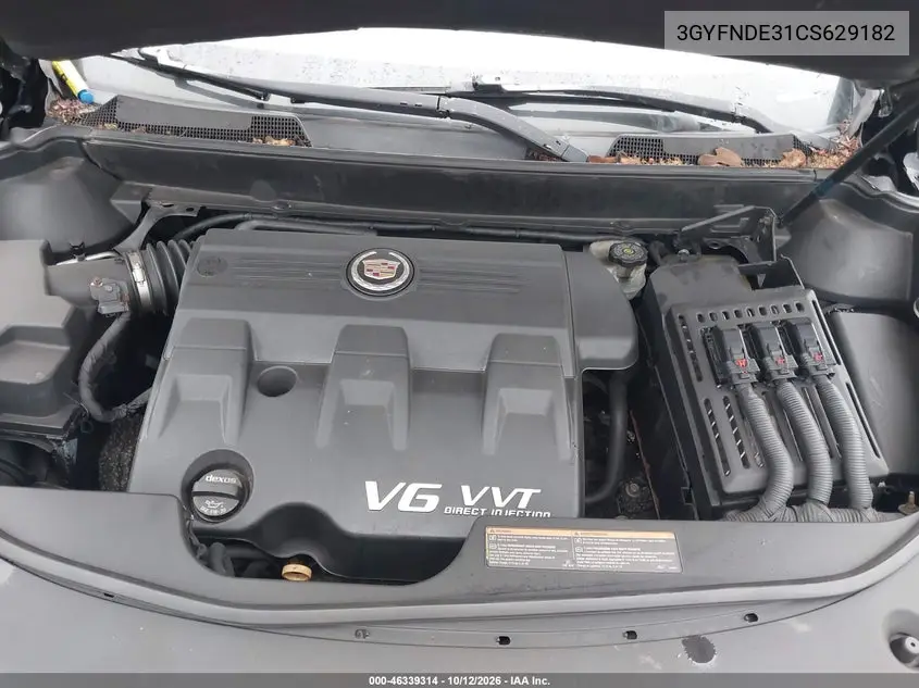 2012 CADILLAC SRX VIN 3GYFNDE31CS629182 — фото 10