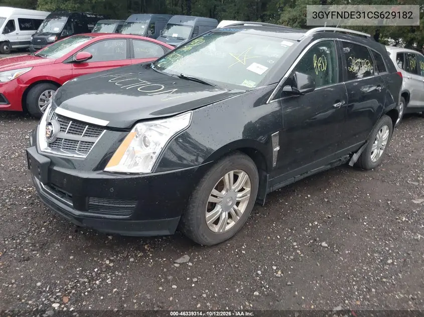 2012 CADILLAC SRX VIN 3GYFNDE31CS629182 — фото 2