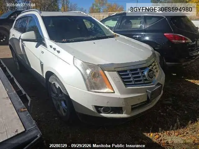 CADILLAC SRX 2014, VIN 3GYFNGE30ES594980