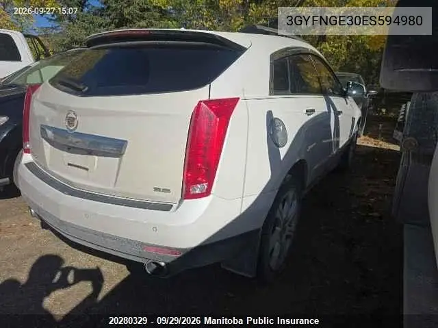 2014 CADILLAC SRX VIN 3GYFNGE30ES594980 — фото 4