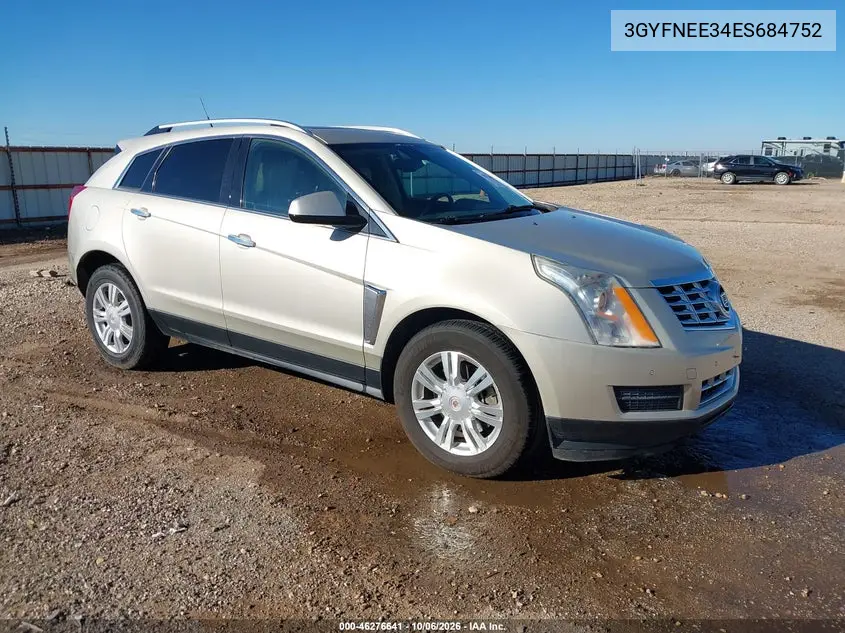 CADILLAC SRX 2014, VIN 3GYFNEE34ES684752