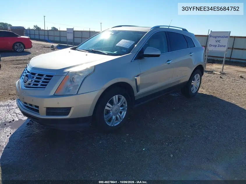 2014 CADILLAC SRX VIN 3GYFNEE34ES684752 — фото 2