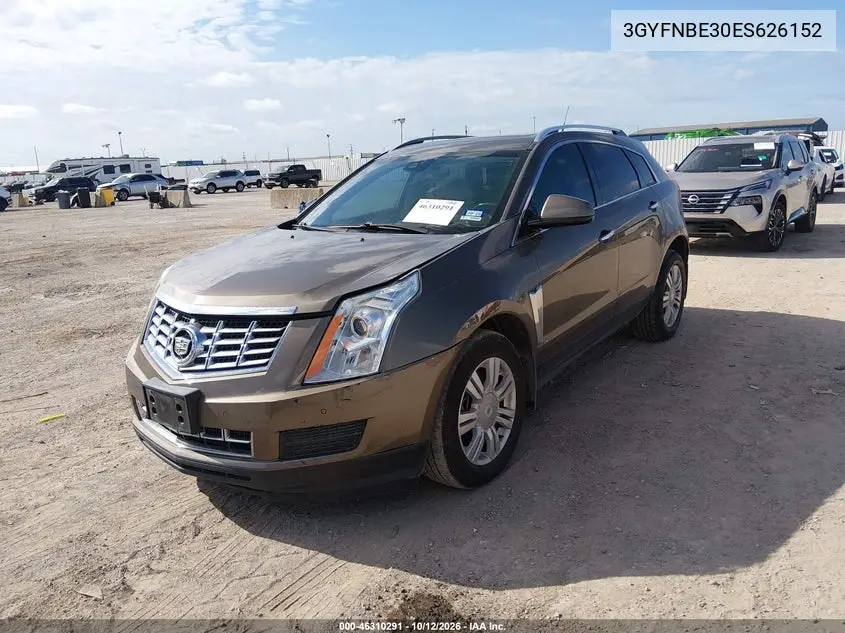 2014 CADILLAC SRX VIN 3GYFNBE30ES626152 — фото 2