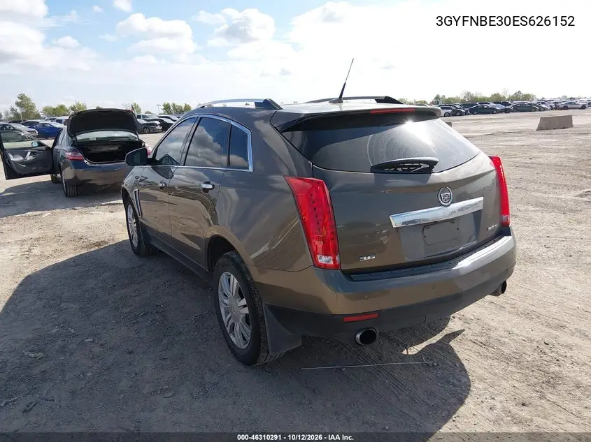 2014 CADILLAC SRX VIN 3GYFNBE30ES626152 — фото 3