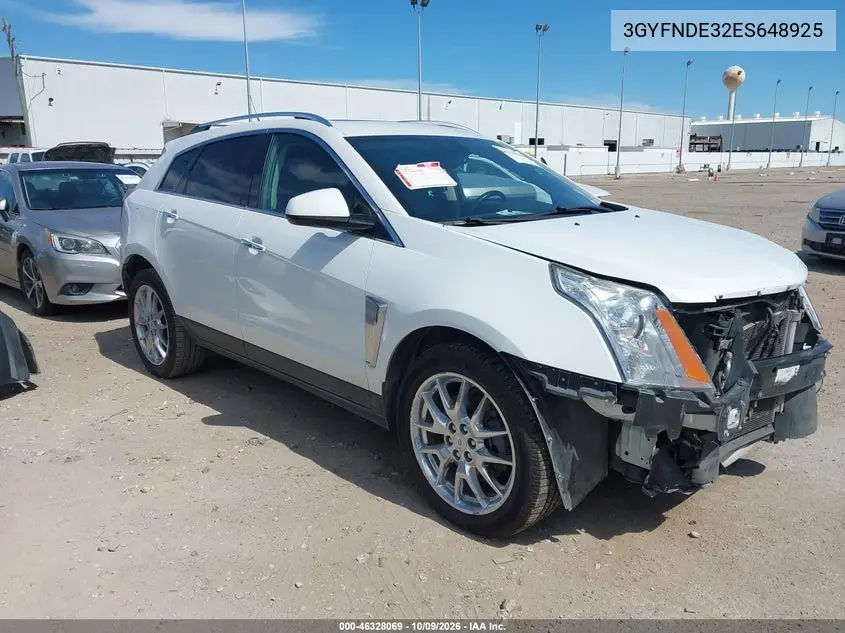 CADILLAC SRX 2014, VIN 3GYFNDE32ES648925