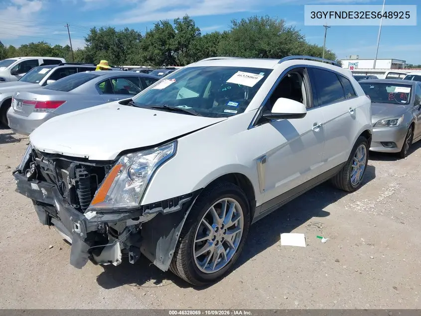 2014 CADILLAC SRX VIN 3GYFNDE32ES648925 — фото 2