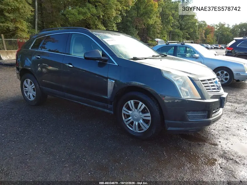 CADILLAC SRX 2014, VIN 3GYFNAE37ES578742