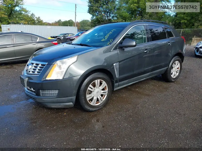 2014 CADILLAC SRX VIN 3GYFNAE37ES578742 — фото 2