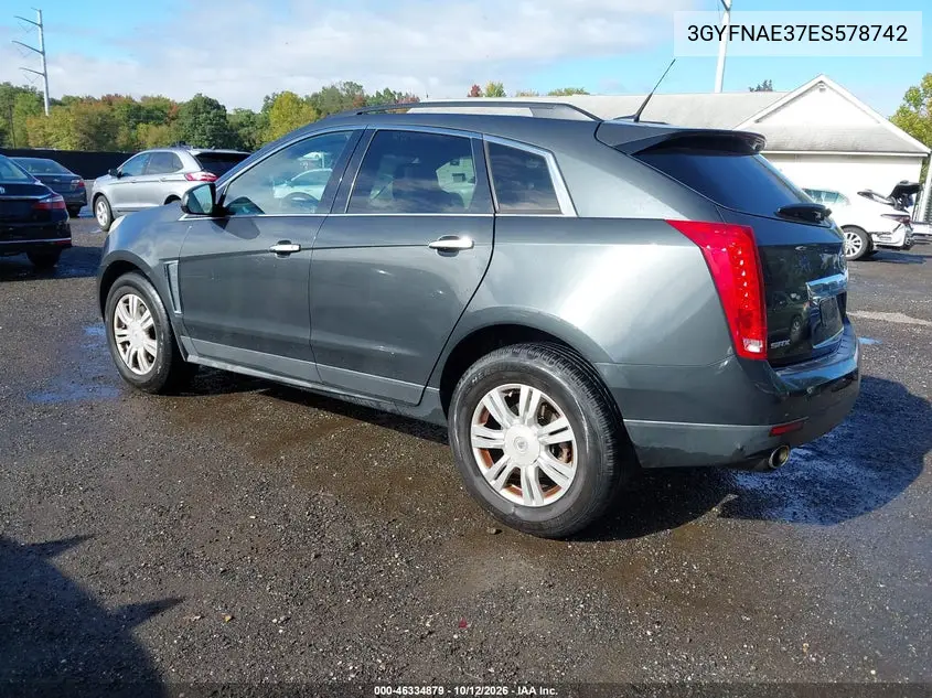 2014 CADILLAC SRX VIN 3GYFNAE37ES578742 — фото 3