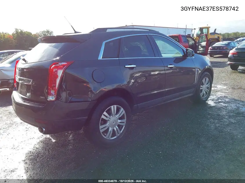 2014 CADILLAC SRX VIN 3GYFNAE37ES578742 — фото 4