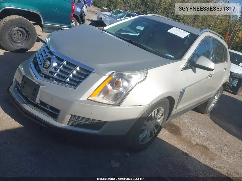2014 CADILLAC SRX VIN 3GYFNEE33ES591317 — фото 2