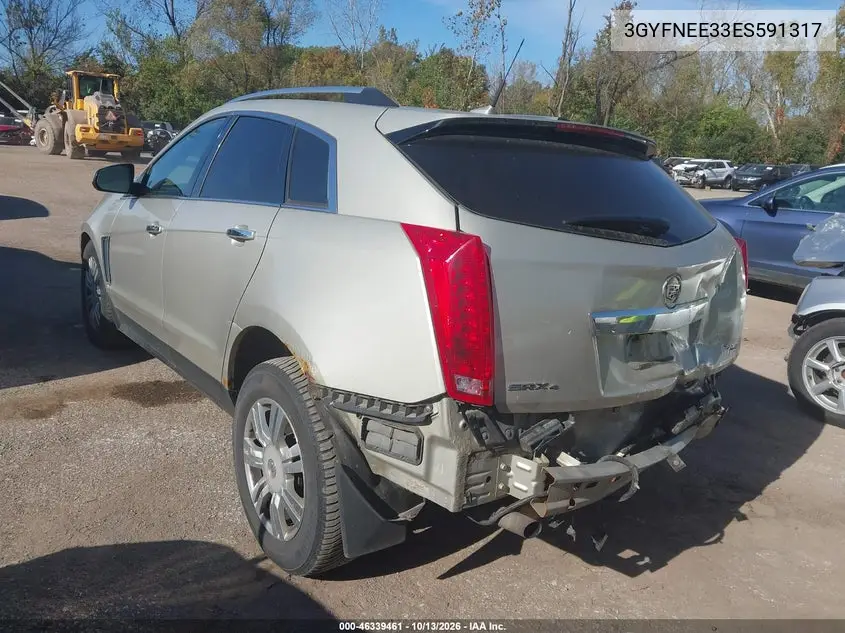 2014 CADILLAC SRX VIN 3GYFNEE33ES591317 — фото 3