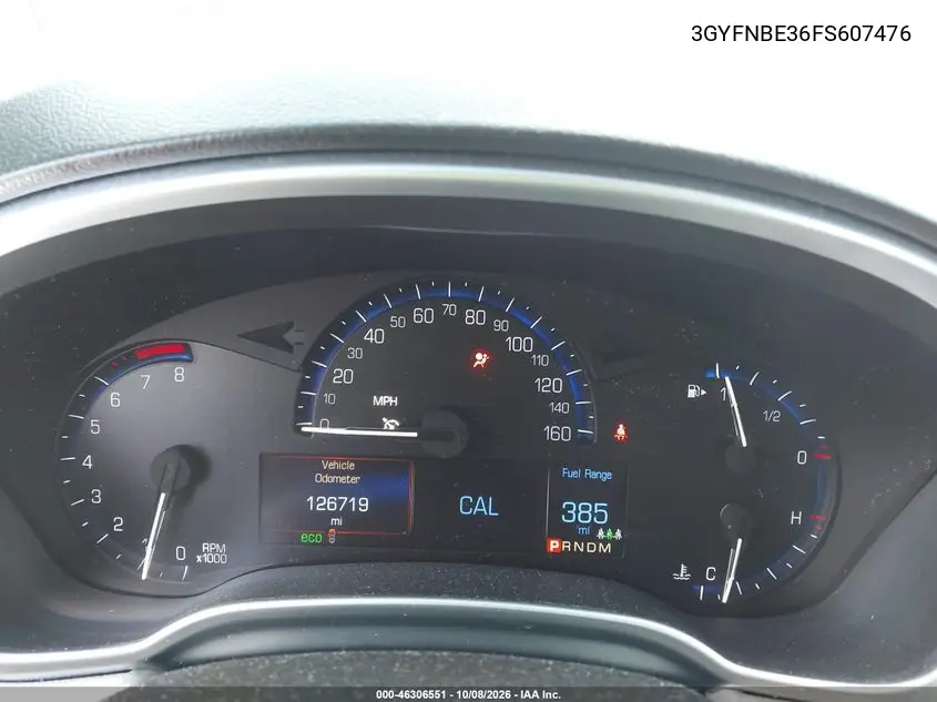 2015 CADILLAC SRX VIN 3GYFNBE36FS607476 — фото 7