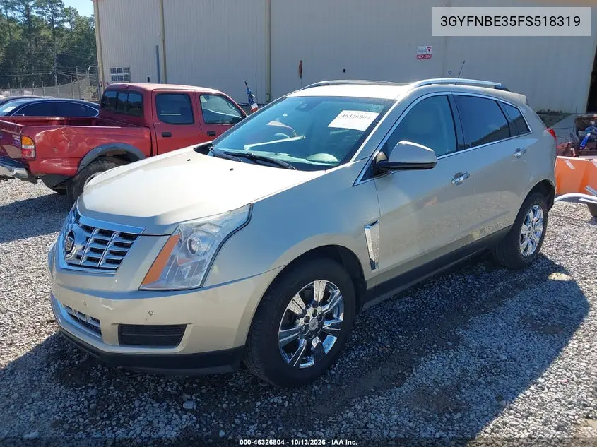 2015 CADILLAC SRX VIN 3GYFNBE35FS518319 — фото 2
