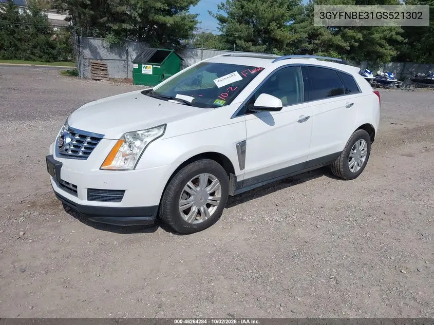 2016 CADILLAC SRX VIN 3GYFNBE31GS521302 — фото 2