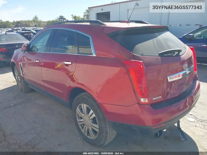 2016 CADILLAC SRX VIN 3GYFNAE36GS577343 — фото 3