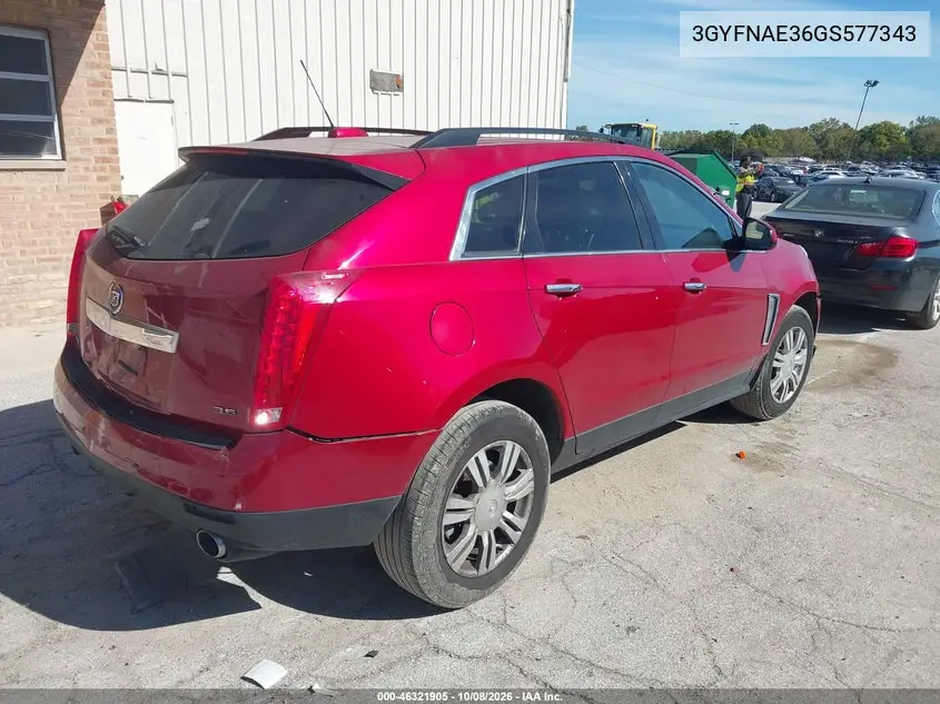 2016 CADILLAC SRX VIN 3GYFNAE36GS577343 — фото 4
