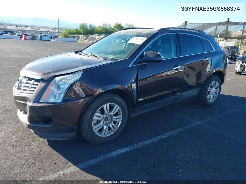 2016 CADILLAC SRX VIN 3GYFNAE35GS568374 — фото 2