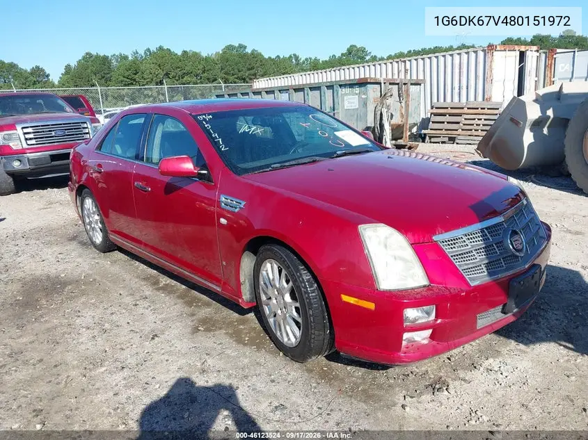 CADILLAC STS 2008, VIN 1G6DK67V480151972