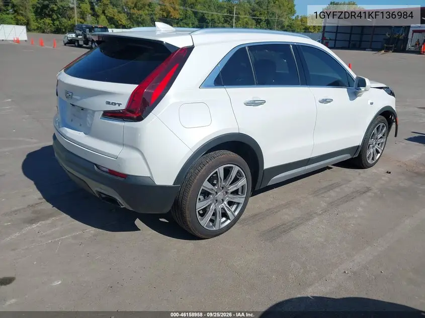 2019 CADILLAC XT4 VIN 1GYFZDR41KF136984 — фото 4