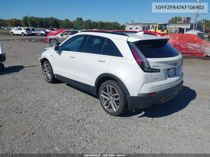 2019 CADILLAC XT4 VIN 1GYFZFR47KF106903 — фото 3