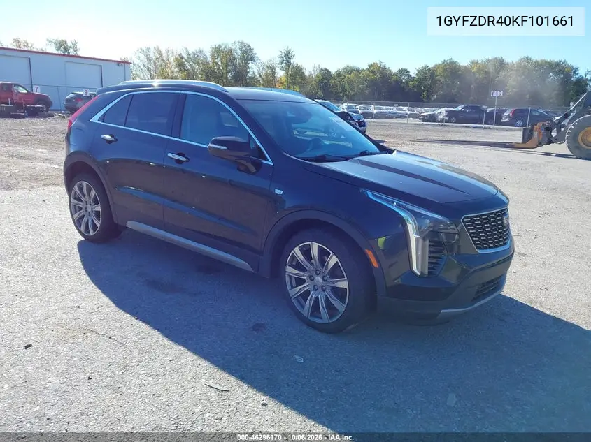 CADILLAC XT4 2019, VIN 1GYFZDR40KF101661