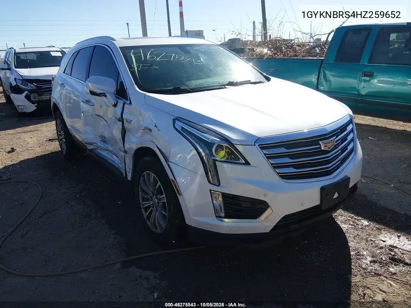 CADILLAC XT5 2017, VIN 1GYKNBRS4HZ259652
