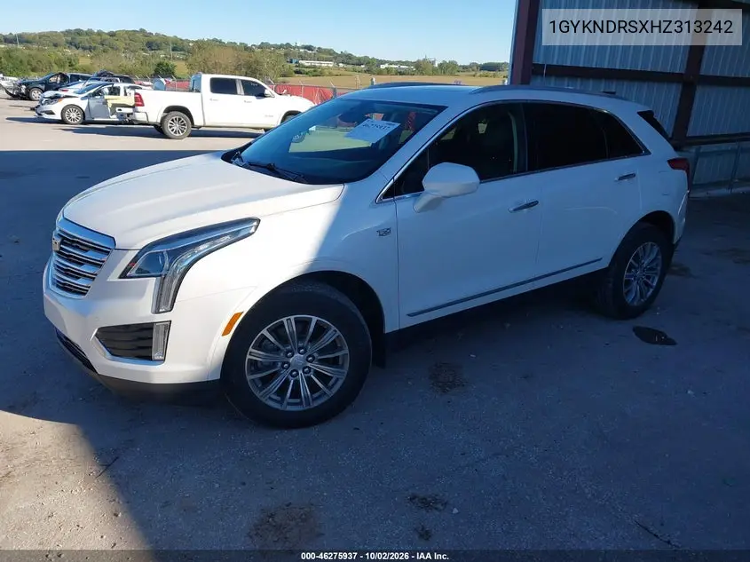 CADILLAC XT5 2017, VIN 1GYKNDRSXHZ313242