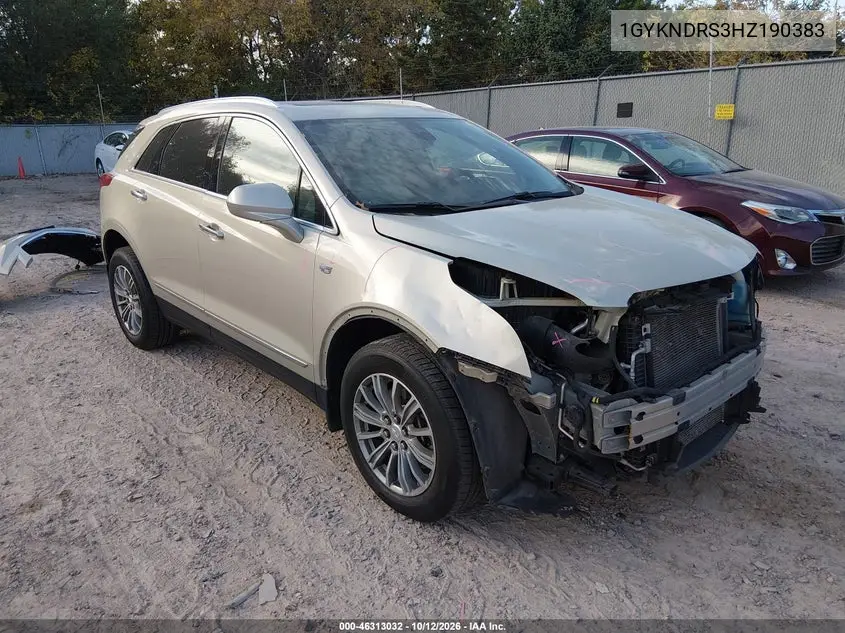 CADILLAC XT5 2017, VIN 1GYKNDRS3HZ190383
