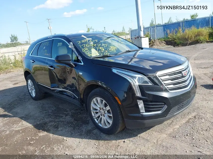 CADILLAC XT5 2018, VIN 1GYKNBRS4JZ150193