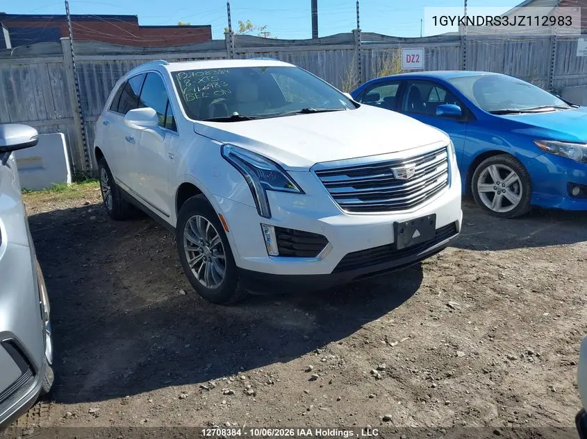 CADILLAC XT5 2018, VIN 1GYKNDRS3JZ112983