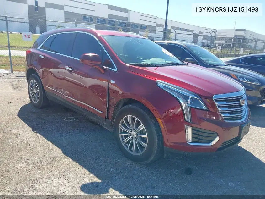 CADILLAC XT5 2018, VIN 1GYKNCRS1JZ151498
