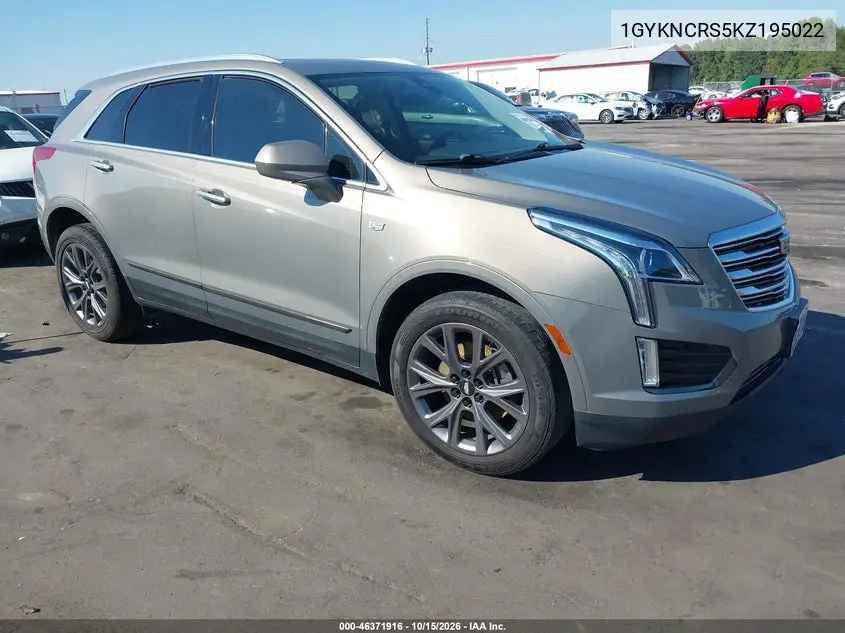 CADILLAC XT5 2019, VIN 1GYKNCRS5KZ195022