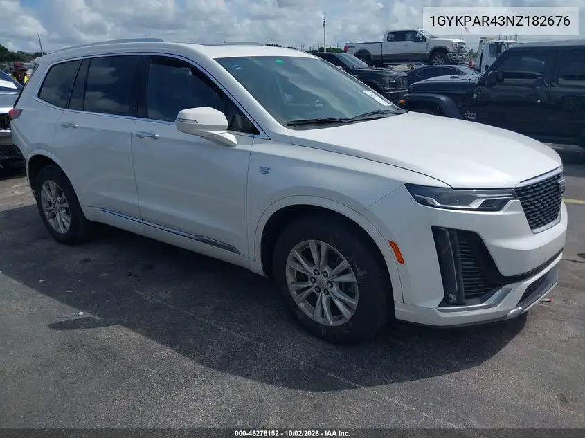 CADILLAC XT6 2022, VIN 1GYKPAR43NZ182676