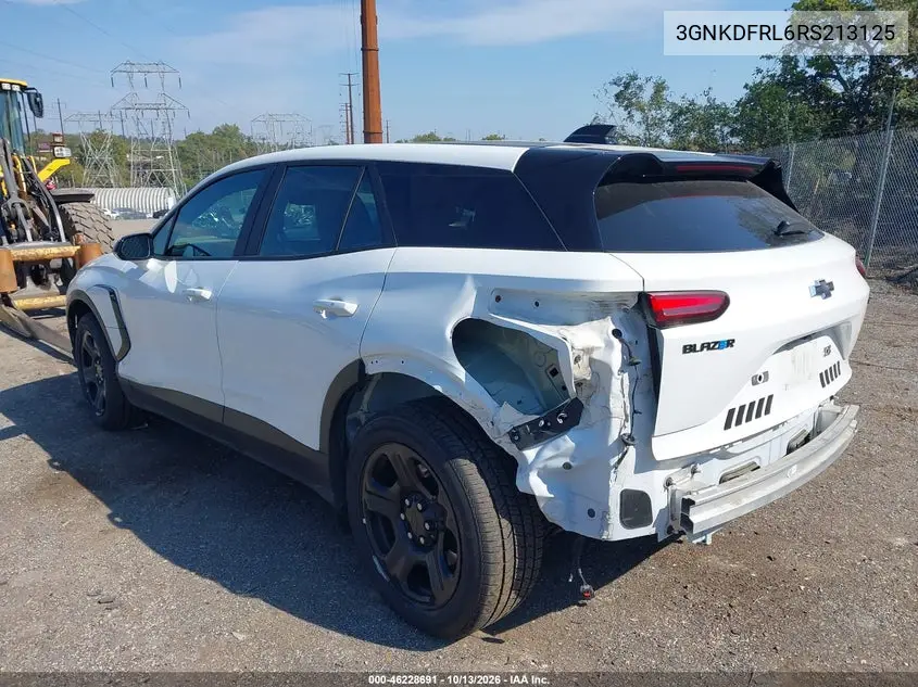 2024 CHEVROLET BLAZER VIN 3GNKDFRL6RS213125 — фото 3