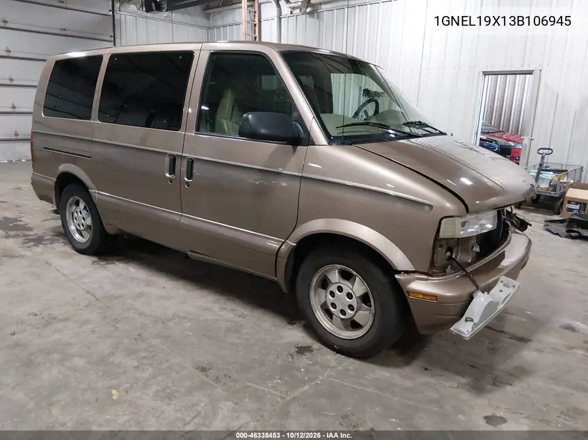 CHEVROLET ASTRO 2003, VIN 1GNEL19X13B106945