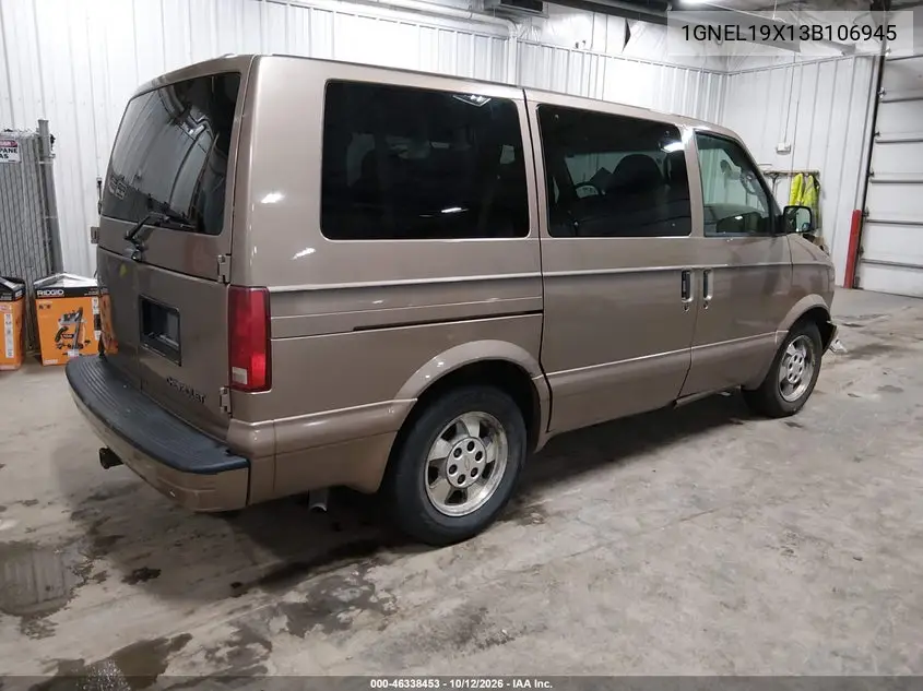 2003 CHEVROLET ASTRO VIN 1GNEL19X13B106945 — фото 4